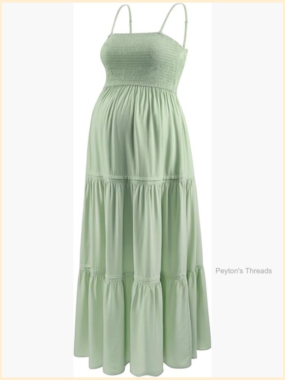 Maternity Casual Maxi Dress with Removeable Straps, Off-Shoulder or Strapless
